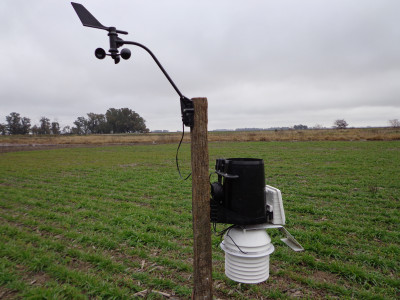 meteorológica automática en la estancia San Claudio, Carlos Casares.